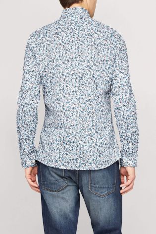 Ditsy Floral Print Long Sleeve Shirt